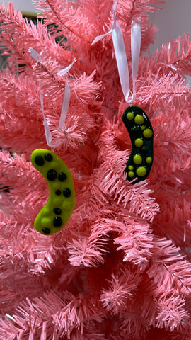 Fused Glass Pickle Ornament