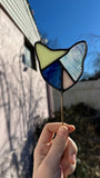 Stained Glass Cat Planter Stake