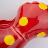 NEW Wall-Hanging Brontosaurus (Red with Yellow Polka Dots)