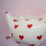 NEW Wall-Hanging Brontosaurus (White with Red Hearts)