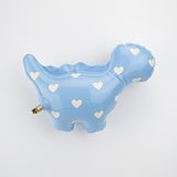 NEW Wall-Hanging Brontosaurus (Baby Blue with White Hearts)