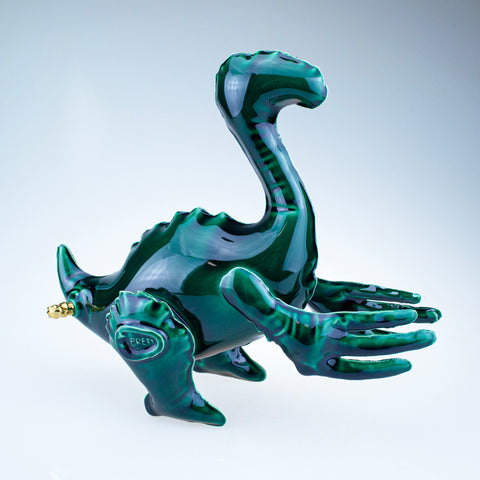 Emerald Green Inflatable Therizinosaur