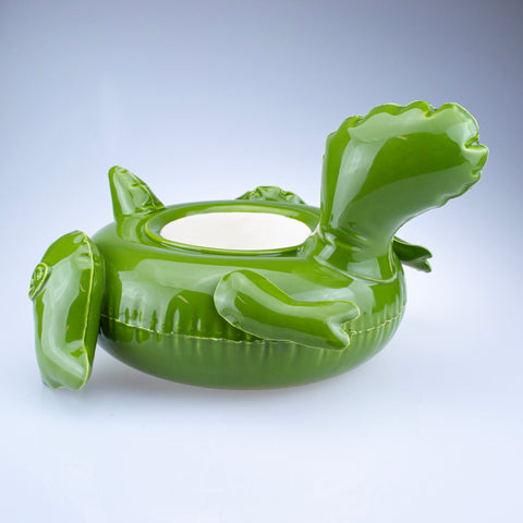 Olive Green T-Rex Cup-holder Floatie (no cup)