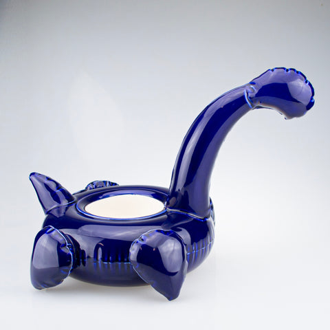 Cobalt Blue Plesiosaurus Cup-holder, Floatie (no cup)