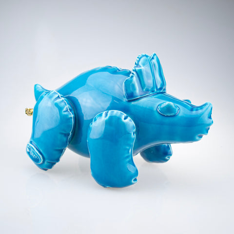 Small Inflatable Triceratops Turquoise