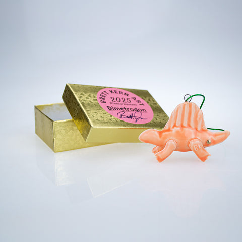 Creamsicle Mini-Dimetrodon Ornament