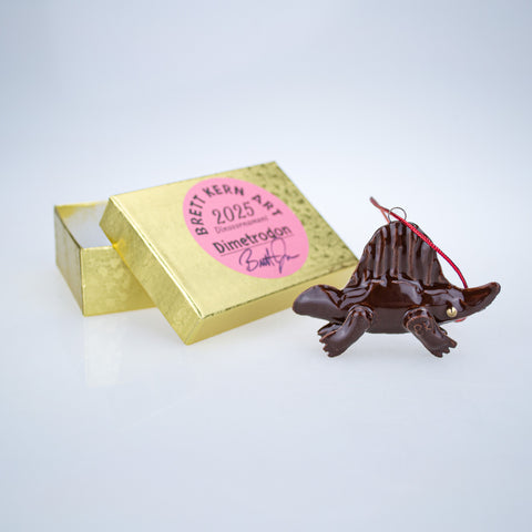 Chocolate Mini-Dimetrodon Ornament