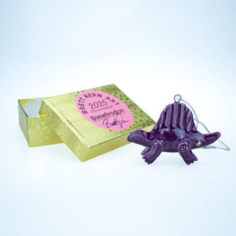 Purple Mini-Dimetrodon Ornament