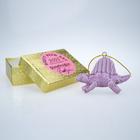 Lilac Mini-Dimetrodon Ornament