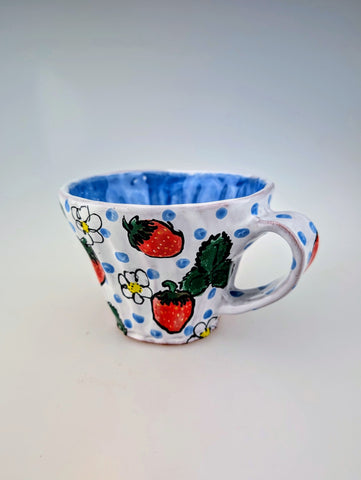 Strawberry and Flower Mug