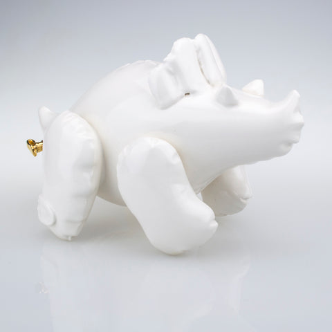 Small Inflatable Triceratops White