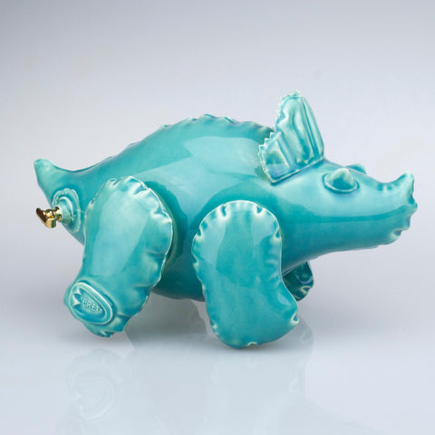 Small Inflatable Triceratops Turquoise