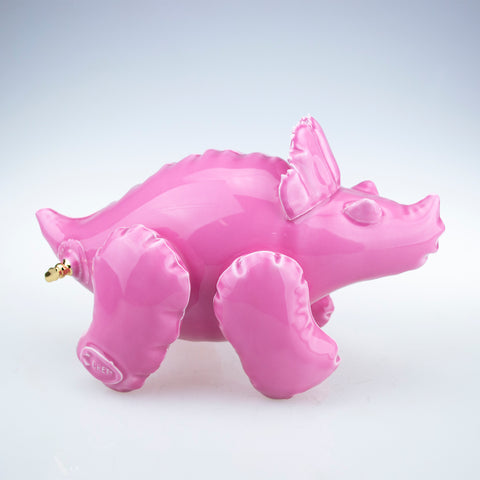 Small Inflatable Triceratops PINK (new pink glaze)